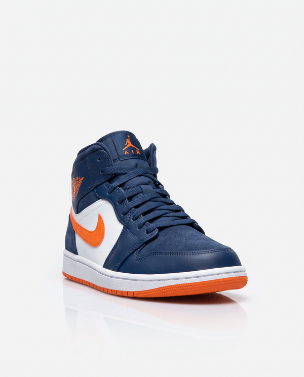 Air Jordan 1 Mid Navy Orange front